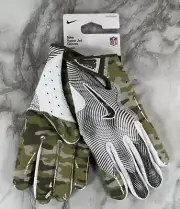 Nike Vapor Jet 8.0 Football Gloves Mens SZ 2XL White Green Army Camo HQ1120-153