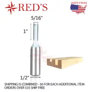 Tideway Carbide IND LC01020508 5/16" X 1" Straight 1/2" shank router bit