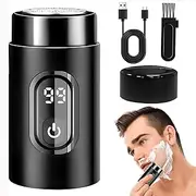 Mini Shaver Portable Electric Rechargeable Razor for Men, Mini Shave Electric Shaver, Portable Beard Trimmer, Wet and Dry Use, Suitable for Home, Travel Office