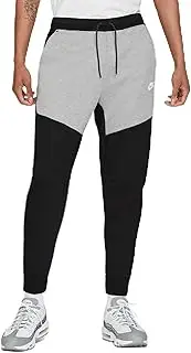 [Nike] Men's Full Length Trousers, Sportswear Tech Fleece, Black/Dk Grey Heather/White, CU4495-016, L-T