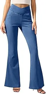 [Generic] Yoga Dress Pants for Women High Waist Bootcut Stretch Work Slacks Tummy Control Straight Leg Flare Pants with Pockets
