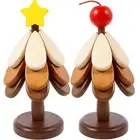 Tree Shape Trivet Mat Wood Tree Trivet Set for Hot Dishes Heat Resistant FarqA