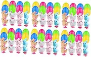 Abbraccia Prefilled Easter Eggs with Plush Bunny Toys,Easter Eggs Filled with Bunny Toys,Adults Party Favors,Basket Stuffers Fillers, Set of 48