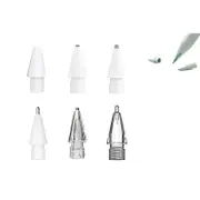 6Pcs Replacement Tips Compatible with Apple Pencil Nibs Protector Cover for Apple Pencil 2nd 1st Gen