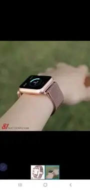 YC YANCH Mesh Loop Band with Apple Watch Screen Protector (38mm Rose Gold)