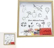 Travel Ticket Box | Travel Memories Box Display Case With Slot | Memorial Travel Collection Box For Movie Theater Tickets, Traveler