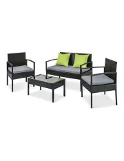 [Gardeon] 4 Piece Outdoor Wicker Furniture Set