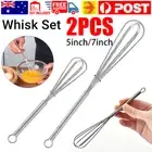 5 7 inch 2Pcs Whisk Set Whiskettes Egg Gravy Sauce Mini Kitchen Tool Whisks AU