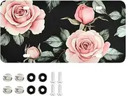 ZRYSMY License Plate Rose Red Retro Aluminum Decorative Car Front Metal Plate 6 × 12 in