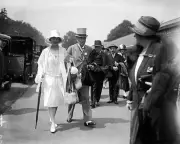 Lord and Lady Dunedin arrive at Royal Ascot Horse Racing Old Photo