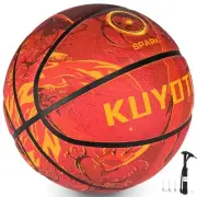Red-Flame Size 5 Basketball 27.5" High Density Thickened Rubber Kids/Youth fo...