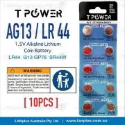 Brand New 10x AG13 LR44 LR44H 357A EXP 2027 1.5v Alkaline Batteries Mel