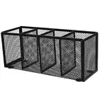 Display Wrought Iron Four Grid Pen Holder Desktop Storage Box Premium Container
