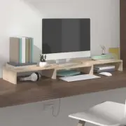 NNEVL Monitor Stand 80x24x10.5 cm Solid Wood Pine