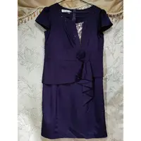 在飛比找蝦皮購物優惠-［二手衣］喜芝梅 深紫色 洋裝/禮服（XL)