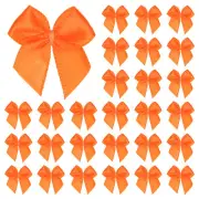 50-Pack Mini Craft Ribbon Bow 1x1 Inch for Craft DIY[Orange]