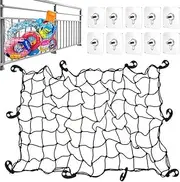 Pool Float Organizer | Large Capacity Elastic Pool Toy Net Storage - Swimming Pool Accessories, Mesh Pool Toy Storage, Pool Float Toy Storage Net for Large Floating