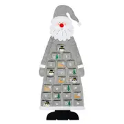 Catzon Felt Christmas Advent Calendar with Pockets 24 Days Countdown Calendar-Grey