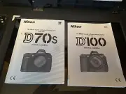 Nikon D70S & D100 Digital Camera Operating Guides Brand NEW Very RARE