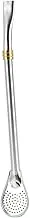 Ciieeo 1pc Stainless Steel Straw Spoon Set Reusable Metal Stirrer for Cocktails Cold Drinks