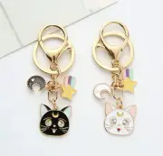 Sailor Moon Keychain, Luna Artemis Cat Set, Key Ring Bag Charm