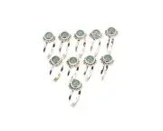 WHOLESALE 10PC 925 SOLID STERLING SILVER AQUA CHALCEDONY RING LOT F584