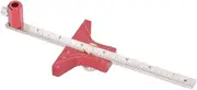 Perfk Woodworking Scriber, Line Drawing Slide Rule with Angle Adjustment Scale Square Ruler Marking Gauge for Woodworker Measuring