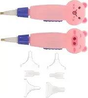 IWOWHERO Nail Art Dotting Pen Set 2pcs Point Drill Pen DIY Handicraft Tool Compact Size for