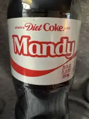Share a Coke with Mandy 2025 Personalized Gift Coca~Cola Bottle 20oz Diet