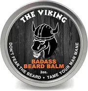 Badass Beard Care Beard Balm For Men - The Viking Scent, 60ml - All Natural Ingredients, Keeps Beard and Moustache Full, Soft and Healthy, Reduce Itchy and Flaky Skin, Promote Healthy Growth