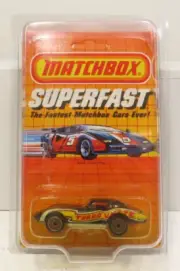 Matchbox SF10 1985 Superfast Turbo Vette UnPunched Card Sealed 8367