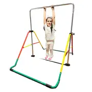 NEW Foldable Kids Jungle Gym | Adjustable Height Horizontal Kip Bar | Multicolor