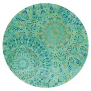 Tempered Glass Carnival Round 32cm Trivet Table Protector/Tableware Decor Large