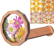 Wooden DIY Kaleidoscope Kit for Kid,Handmade Magic Rotating Kaleidoscopes Glasses Outdoor Educational Toys Eco-Friendly, for Nature Lovers Gift