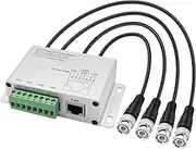 XMSJSIY 4-CH Passive Video Balun HD Transceiver BNC to Ethernet RJ45 CAT5 UTP Converter with BNC Cable 720P 1080P Video Transmitter Balanced Signal Transmission for HD-CVI/TVI/AHD CCTV Camera