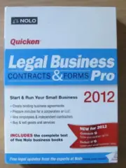 Quicken Nolo Legal Business Pro 2012 Contracts Forms Taxes Windows 10 , 7 ,Vista