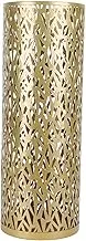Metal Round Umbrella Stand, Hollow Design, Premium Craftsmanship, Compact Design, Multifunctional Utility, for Entryway, Home Office, Hotel (Small)