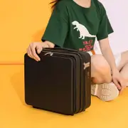 GGP Black Mini 16 Inch Password Protected Abs Storage And Carry On Luggage Box - Front Opening Cosmetic Organizer - Lightweight 1.46Kg Travel Case