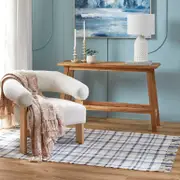 Remi Check Blue Floor Rug [HABLREMFR24C]