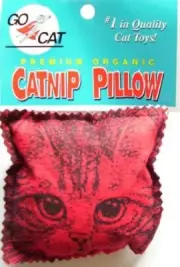 Go Cat Catnip Pillow Cat Toy, Square Pillow Stuffed with Catnip and Fill