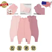 Ultra Soft 0.5 Tog Organic Cotton Toddler Sleep Sack with Leg Openings - 3-Pack
