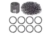 1000x Double Jump Rings Gun Metal Black Strong No Fade Open Split Connector