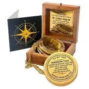 to My Son Compass Gift from Mom Dad | 2" - Dad to Son Gifts, Mom to Son Gifts...