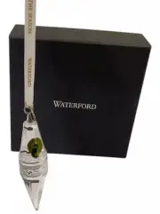 NIB Waterford Lead Crystal 2018 Ogham Peace Icicle Christmas Tree Ornament