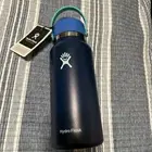 Hydro Flask 32oz Wide Mouth Flex Straw Water Bottle Winter Night: BPA-Free