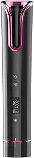 Automatic Curling Iron, Portable Curling Wand Automatic Hair Curler Adjustable 4 Temperature &Timer Settings Spin Hair Curlers for Styling,Black
