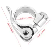 Silver Road Bike Mountain Terrain Seatpost Seat Post Clamp Quick Release HR