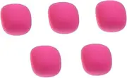 NOLITOY 5pcs Durable Microphone Covers Windproof Sponge Sleeves for Standard Handheld Mics Pink Breathable Elastic and Protective Mic Pads to Extend Microphone Lifespan