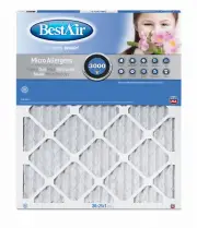 BestAir B1-2025-13-6-DISC 20x25 x 1 In. Pleated Air Filter, MERV 13,