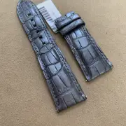 Harry Winston Avenue Watch Strap Short Silver Gray Alligator 23/18 AUTHENTIC SG